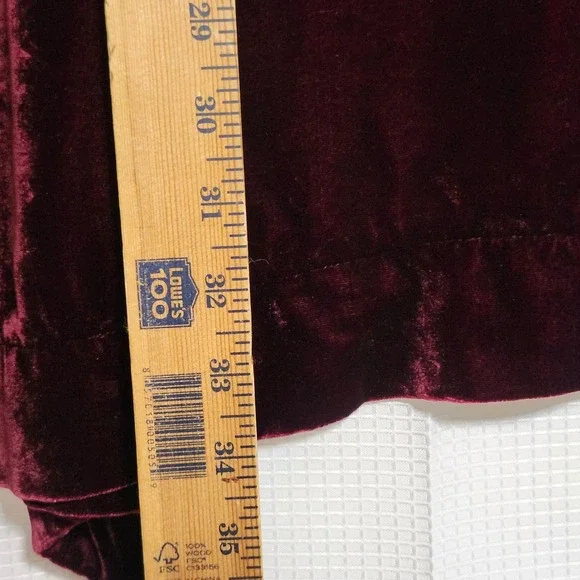 JOHNNY WAS Marcella Velvet Duster Silk Blend Embroidered S Wine - Picture 10 of 10